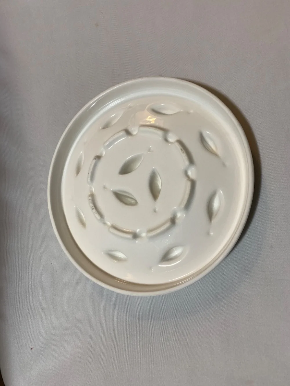 White Ceramic Pet Slow Feeder Bowl, Measures 8.5'' Wide